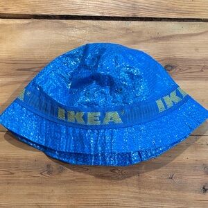IKEA Vibrant Blue Hat Rain Hat Tyvek Bag Material